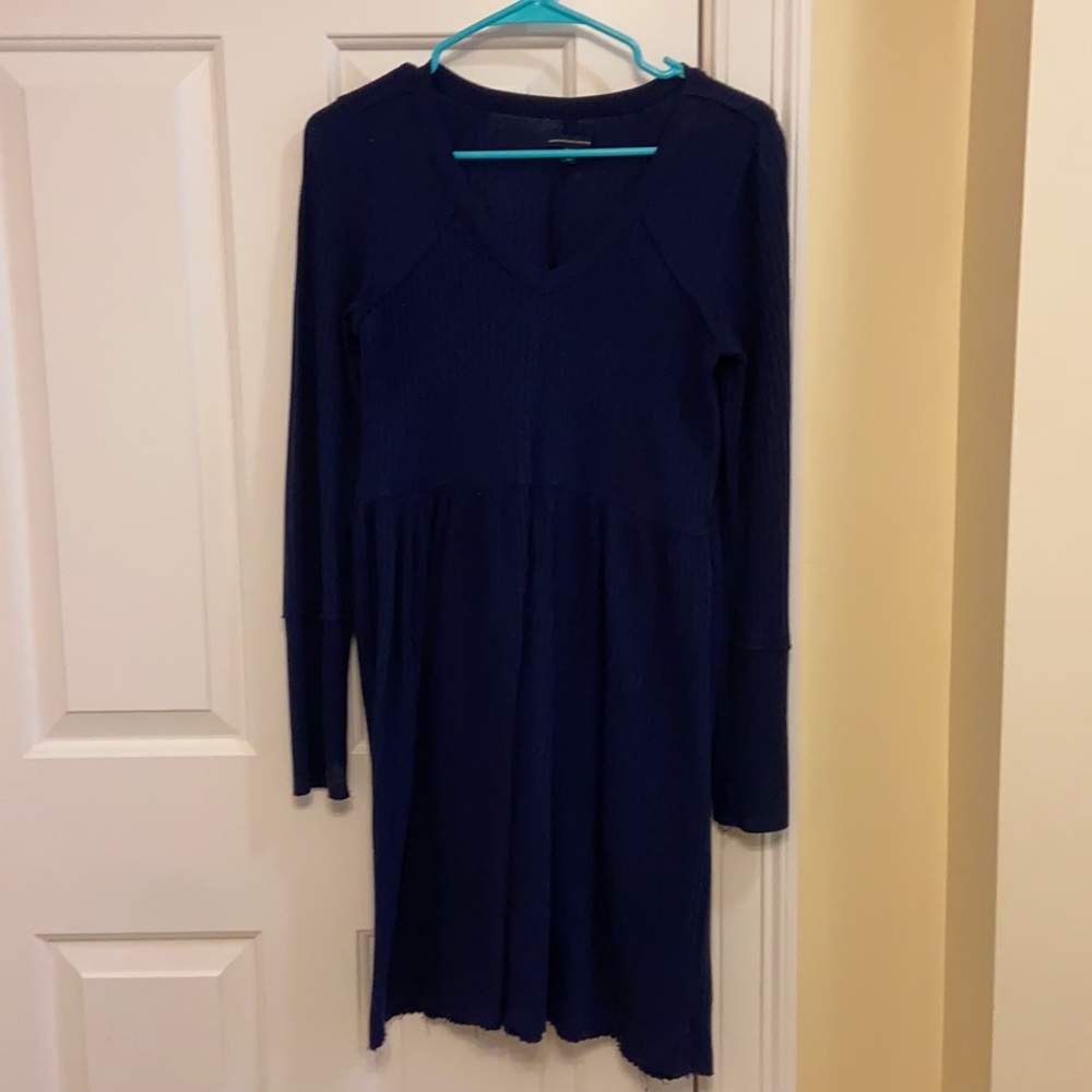 Long sleeve Navy Blue Sweater Dress, AE size M